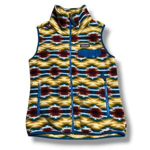 Womens Patagonia Synchilla Snap-T Fleece Vest Wild Desert Prairie Gold Sz S